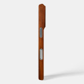 Coques Case-Mate iPhone Bois foncé en acajou, Monogramme (Verso / Droite)
