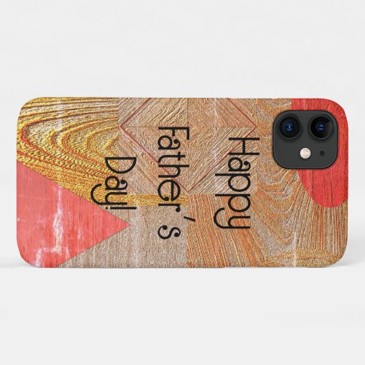 Coques Case-Mate iPhone Bois - formes géométriques - Fête du Père (Dos (Horizontal))