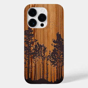 Coque Pour iPhone 14 Pro Bois gravé personnalisé - bois