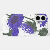 Coques Case-Mate iPhone Bois Imprimer Tournesol violet (Verso (horizontal))