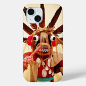 Coques Case-Mate iPhone Bois kachina poupée photo mignonne ridicule visage (Verso)