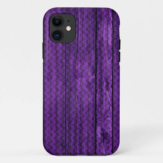 Coques Case-Mate iPhone Bois Motif pourpre Chevron (Dos)