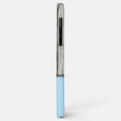 Coques Case-Mate iPhone Bois rustique ajouter le nom gris et bleu (Dos/Gauche)