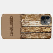 Coques Case-Mate iPhone Bois rustique ajouter nom brun (Dos (Horizontal))