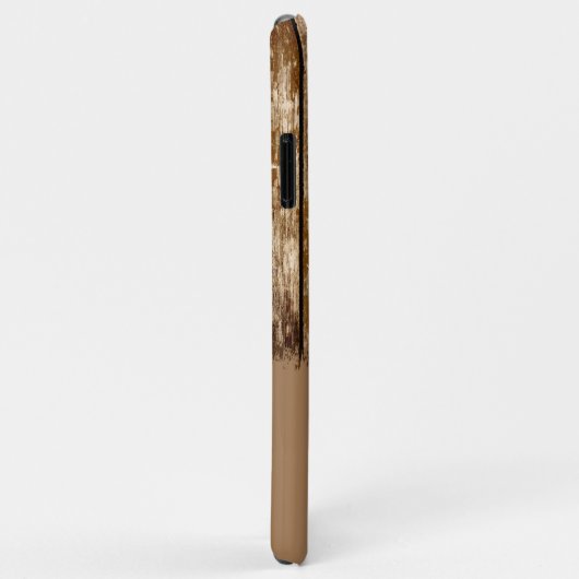 Coques Case-Mate iPhone Bois rustique ajouter nom brun (Dos/Droite)