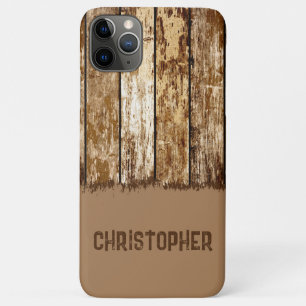 Case-Mate iPhone Case Bois rustique ajouter nom brun