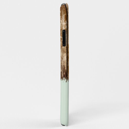 Coques Case-Mate iPhone Bois rustique ajouter nom brun et vert (Dos/Droite)