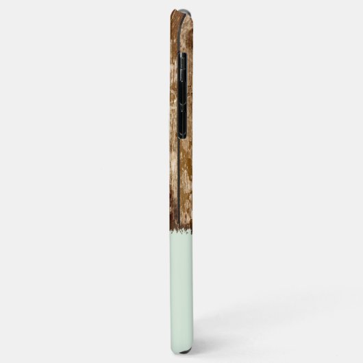 Coques Case-Mate iPhone Bois rustique ajouter nom brun et vert (Dos/Gauche)