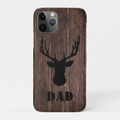 Coques Case-Mate iPhone Bois rustique Buck Bois Motif Papa (Dos)