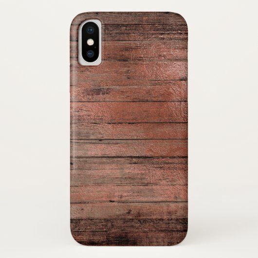 Coques Case-Mate iPhone Bois rustique de campagne avec huile d'or Rose de (Dos)