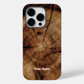 Coques Case-Mate iPhone Bois rustique Monogramme de grain (Verso)