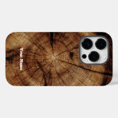 Coques Case-Mate iPhone Bois rustique Monogramme de grain (Verso (horizontal))