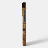 Coques Case-Mate iPhone Bois rustique Monogramme de grain (Verso / Gauche)