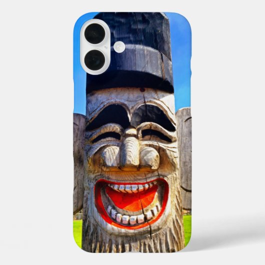 Coques Case-Mate iPhone Bois totem rire dents visage photo drôle audacieux (Verso)