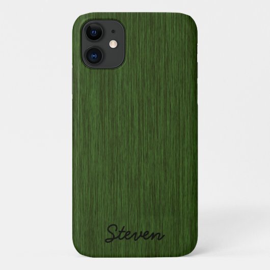 Coques Case-Mate iPhone Bois vert granuleux personnalisé (Dos)