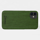 Coques Case-Mate iPhone Bois vert granuleux personnalisé (Dos (Horizontal))