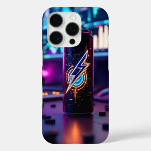 Coques iPhone 16 Pro Boissons d'énergie futuriste canettes sur la table