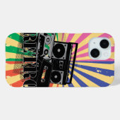 Coques Case-Mate iPhone Boite à flèche et cassettes de style rétro (Verso (horizontal))