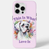 Coques Case-Mate iPhone Boîte Aquarelle Boxer C'est ce qu'est l'amour ❤ (Verso)