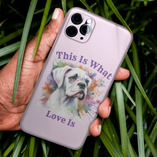 Coques Case-Mate iPhone Boîte Aquarelle Boxer C'est ce qu'est l'amour ❤
