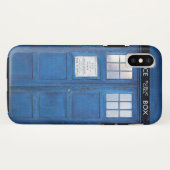 Coques Case-Mate iPhone Boîte d'appel de la cabine téléphonique Blue Retro (Dos (Horizontal))