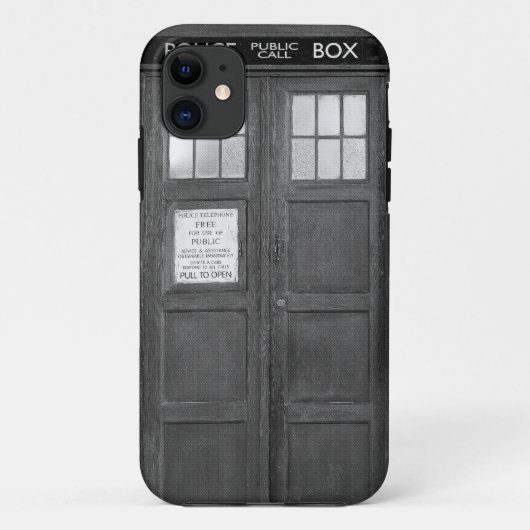 Coques Case-Mate iPhone Boîte d'appel de la cabine téléphonique Gray Funny (Dos)