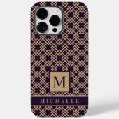 Coques Case-Mate iPhone Boîte de Carré Brown pourpre personnalisable géomé (Verso)