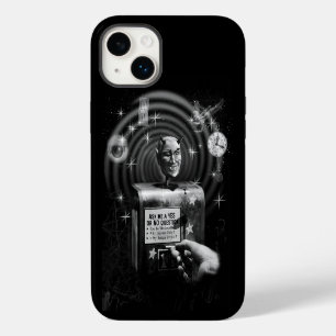 Coque Pour iPhone 14 Plus Boîte de question du diable Vintage Sci-Fi Horreur