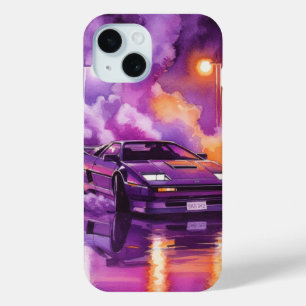 Coque Pour iPhone 15 Boîte de téléphone Synthwave Retro Future Hyper Ca