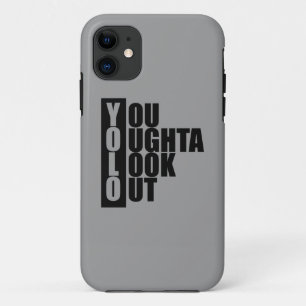 Coque iPhone 11 Boîte de verticale de YOLO