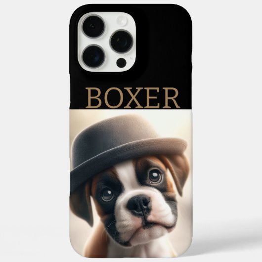 Coques Case-Mate iPhone Boîte mignonne de chiot Boxer – Art canin stylé (Verso)