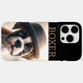 Coques Case-Mate iPhone Boîte mignonne de chiot Boxer – Art canin stylé (Verso (horizontal))