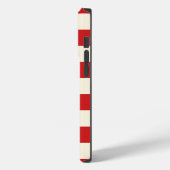 Coques Case-Mate iPhone Boîte Postale Crème Tofu Bandes Rouges (Verso / Gauche)