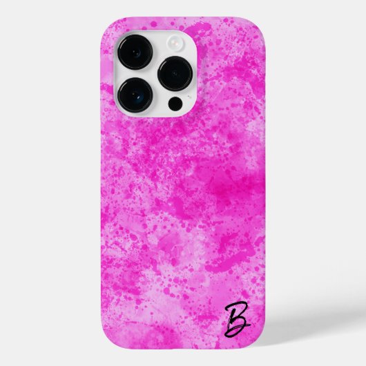 Coques Case-Mate iPhone Boîte téléphonique personnalisée Mess d'encre rose (Verso)