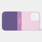 Coques Case-Mate iPhone Boîtes de couleurs monogrammes (Verso (horizontal))