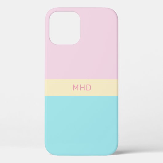 Coques Case-Mate iPhone Boîtes de couleurs monogrammes (Verso)