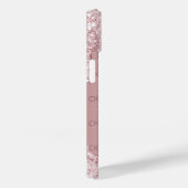 Coques Case-Mate iPhone Boites de monogramme rose rose poussiéreux (Verso / Droite)