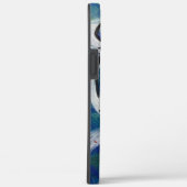 Coques Case-Mate iPhone Boîtes de téléphone Abstrait bleu vert (Verso / Droite)