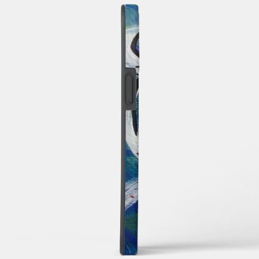 Coques Case-Mate iPhone Boîtes de téléphone Abstrait bleu vert (Verso / Droite)