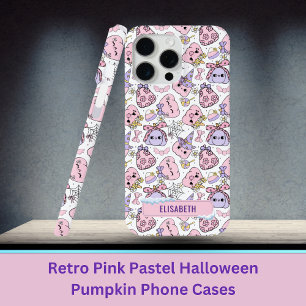 Coque iPhone 15 Pro Max Boîtes de téléphone Citrouille Retro Pink Pastel
