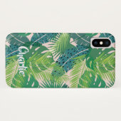 Coques Case-Mate iPhone Boîtes de téléphone de nom personnalisé Motif Leaf (Dos (Horizontal))