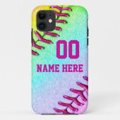 Coques Case-Mate iPhone Boîtes de téléphone de softball, plus anciennes au (Dos)