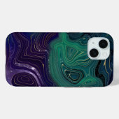 Coques Case-Mate iPhone Boîtes de téléphone en marbre vert et bleu pour iP (Verso (horizontal))