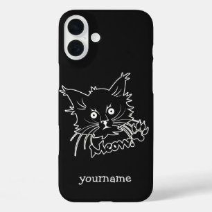iPhone 16 Plus Case Boîtes de téléphone monochrome personnalisées Blac