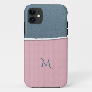 Coque Case-Mate Pour iPhone Boîtes de téléphone monogramme personnalisées Blue