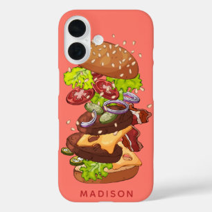 Coques iPhone 16 Boîtes de téléphone personnalisées Big Burger