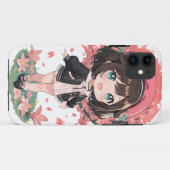 Coques Case-Mate iPhone Boîtes téléphoniques robustes mignonnes Anime Girl (Dos (Horizontal))