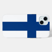 Coques Case-Mate iPhone Boîtier Apple iPhone 15 Plus, drapeau de la Finlan (Verso (horizontal))