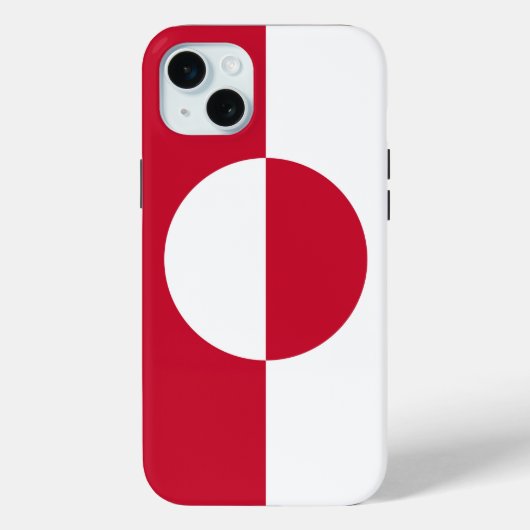 Coques Case-Mate iPhone Boîtier Apple iPhone 15 Plus, drapeau du Groenland (Verso)