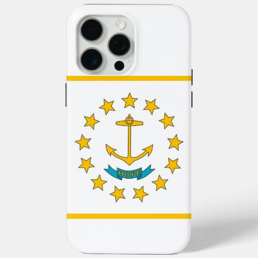 Coques Case-Mate iPhone Boîtier Apple iPhone 15 Pro Max, Drapeau de Rhode  (Verso)